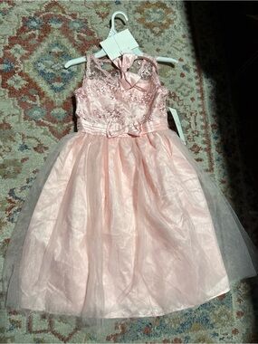 Biscotti Collezioni Pink Lace Tulle Flower Girl Dress 10